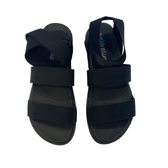 OLIVIA MILLER Women's Nicola Sandals in Black - Size 6 - Picture 3 of 5